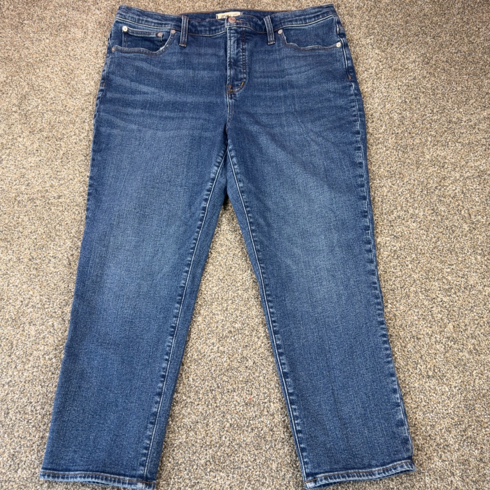 Madewell The Perfect Vintage Jean Medium Wash Tapered Leg Denim 32P Womens